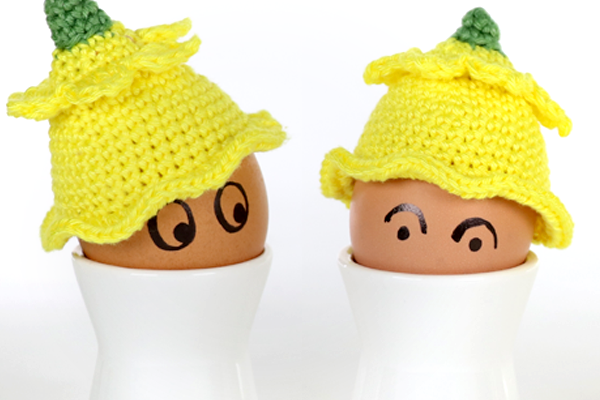 crochet egg hat